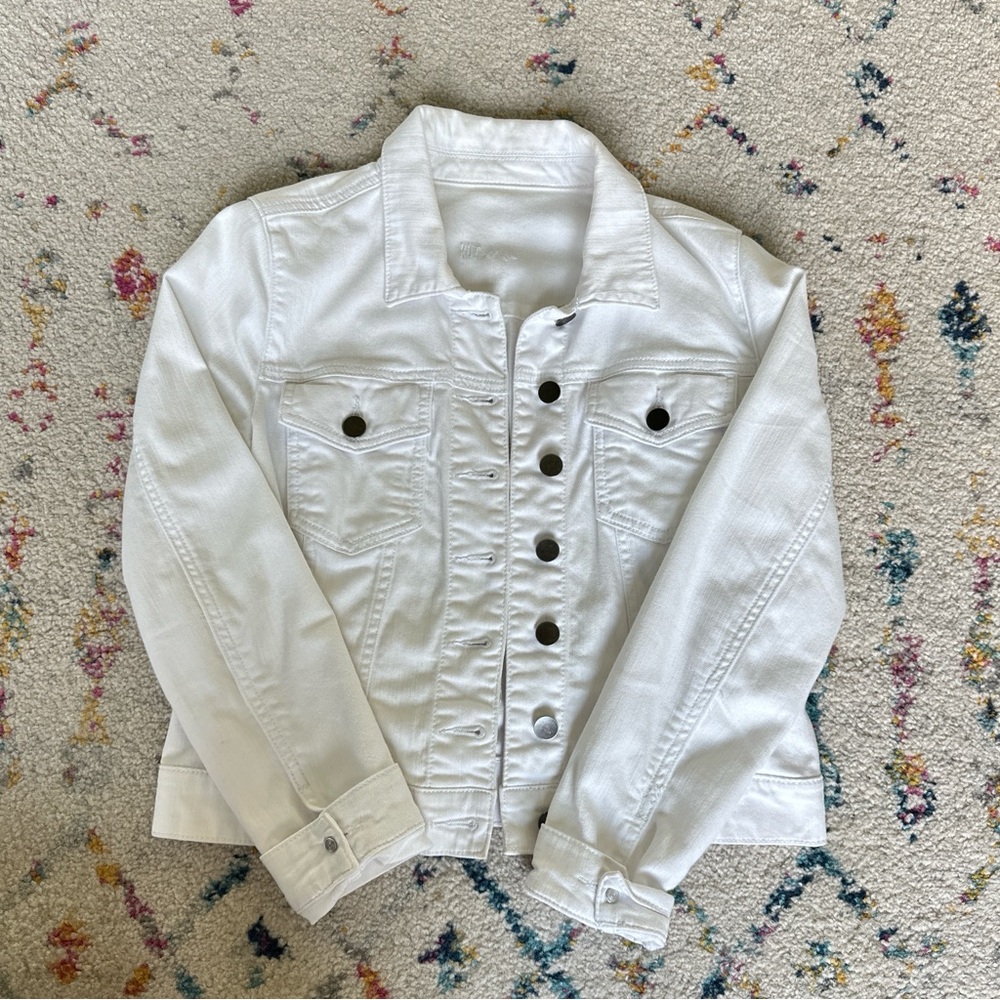 Kut from the Kloth Helena white denim jacket size Small Petite